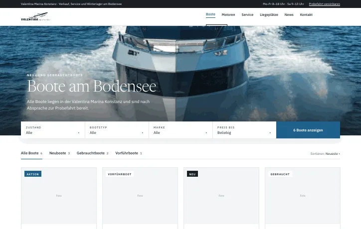 Katalog von Valentina Bootservice im Design Hafen