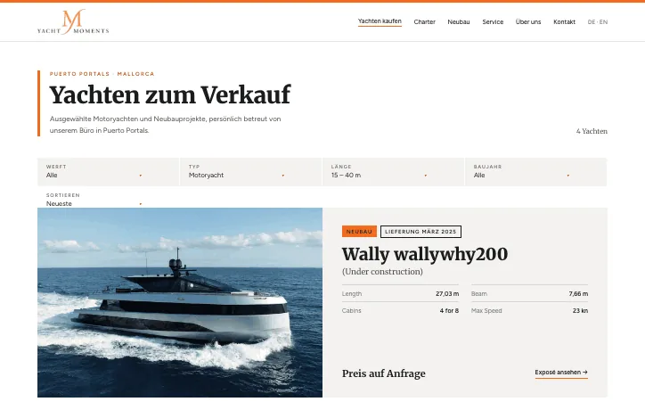 Katalog im Design Yacht Moments